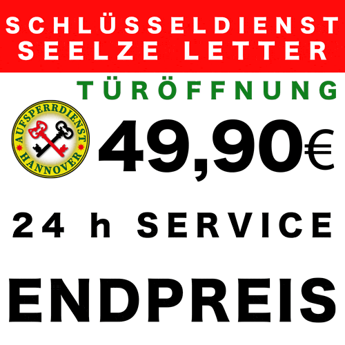 Schlüsseldienst Letter Schlüsseldienst Seelze Preise, Kosten 49,90 € Türöffnung